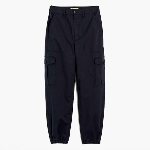 Madewell Cargo Jogger Slouchy Twill Cotton Utility Pant Almost Black 31 - Picture 4 of 14